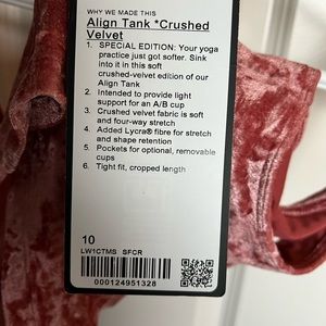 Align Tank (Crushed Velvet)